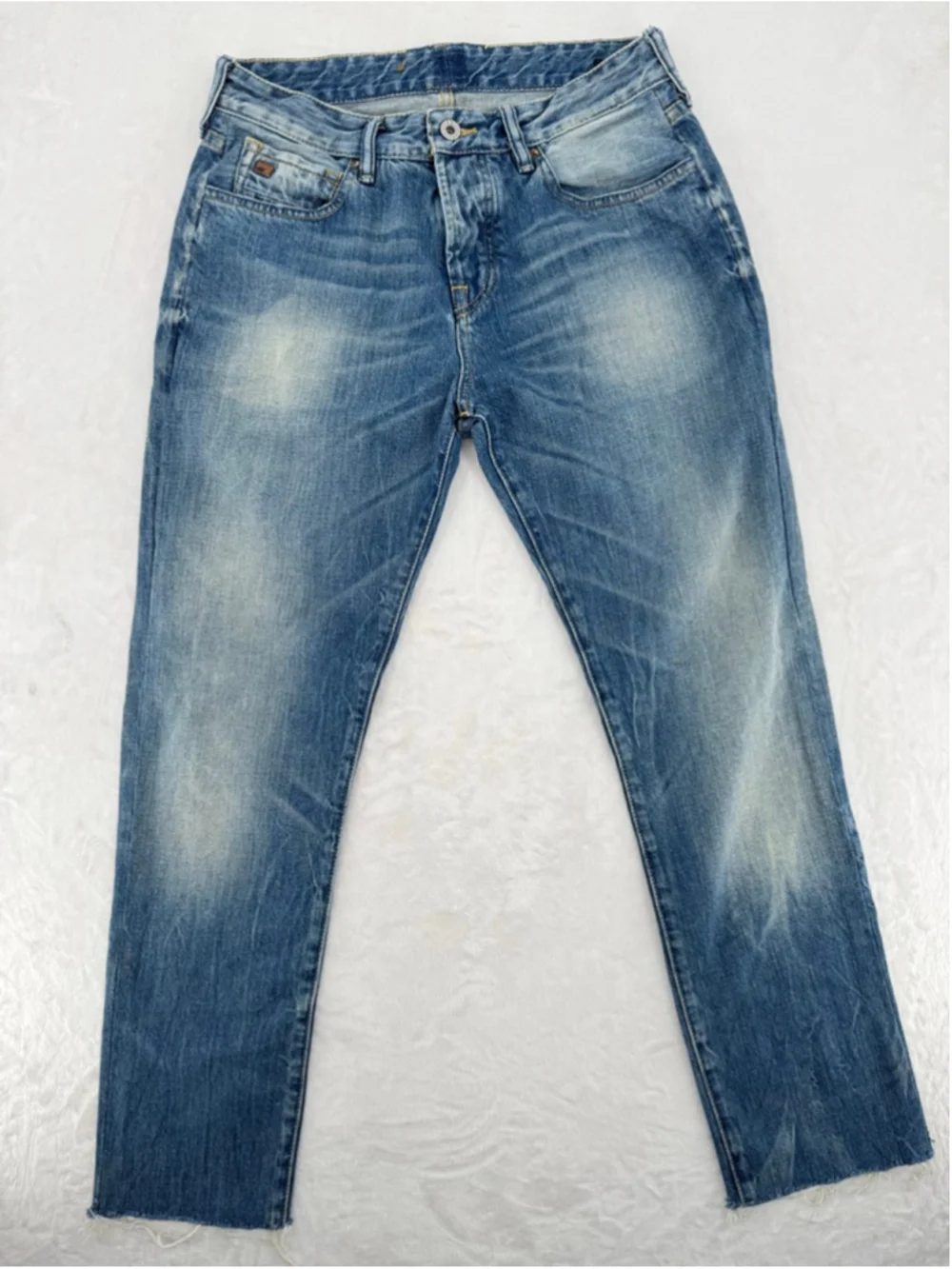 Scotch & Soda Drake Jeans Raw Hem Perfect Vintage Fade Button Fly Men's 32x29
